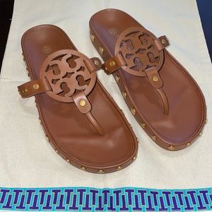 Tory Burch Miller Cloud Coin Thong Sandals